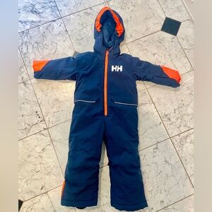 Helly Hansen snowsuit (3 year) black/dark navy and orange.